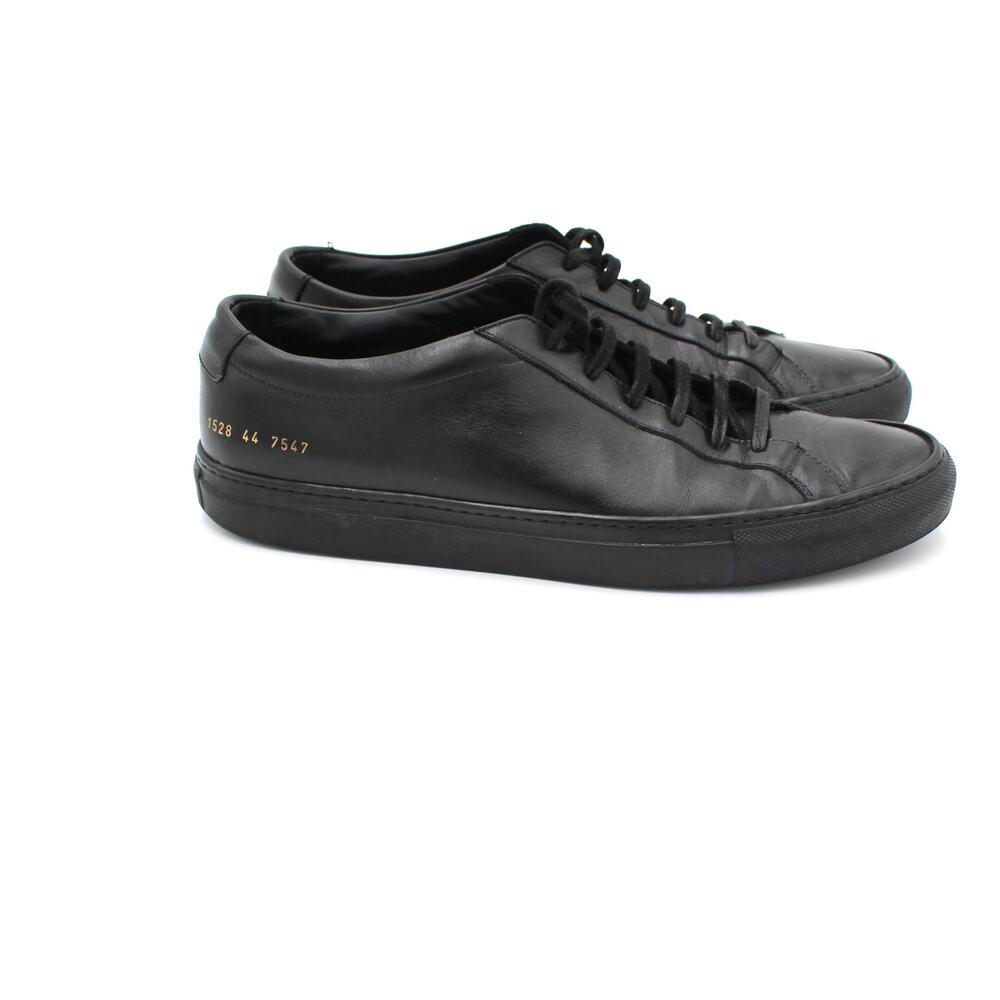 Common Projects Original Achilles Low Sneakers 44 Mens 11 Triple Black Leather